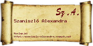 Szaniszló Alexandra névjegykártya